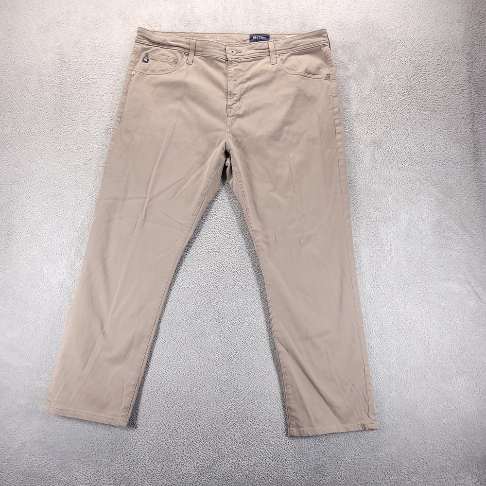 AG Pants Mens 40 Beige Everett Slim Straight Chino Stretch Casual Office